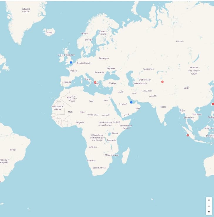 Azimuth intelligence map interface